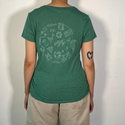 🍀 Tee-shirt vert, impression au dos 🍀 🍀 Tee-shirt vert, impression au dos 🍀