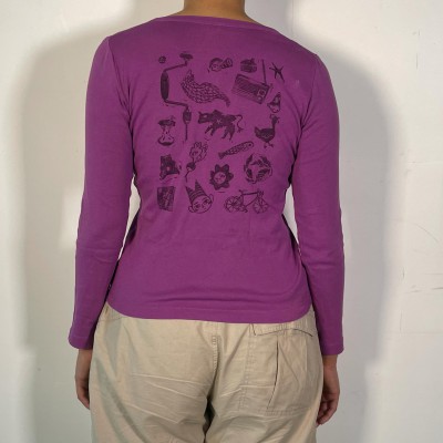 🟣 Tee-shirt violet, impression au dos 🟣 🟣 Tee-shirt violet, impression au dos 🟣