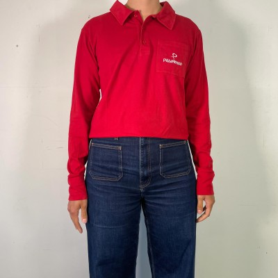 🔴 Polo rouge, impression au dos 🔴