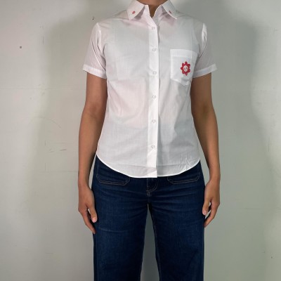 ⚪ Chemise blanche, impression à l'avant ⚪