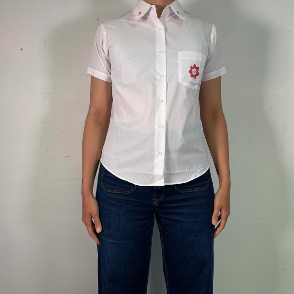 ⚪ Chemise blanche, impression à l'avant ⚪