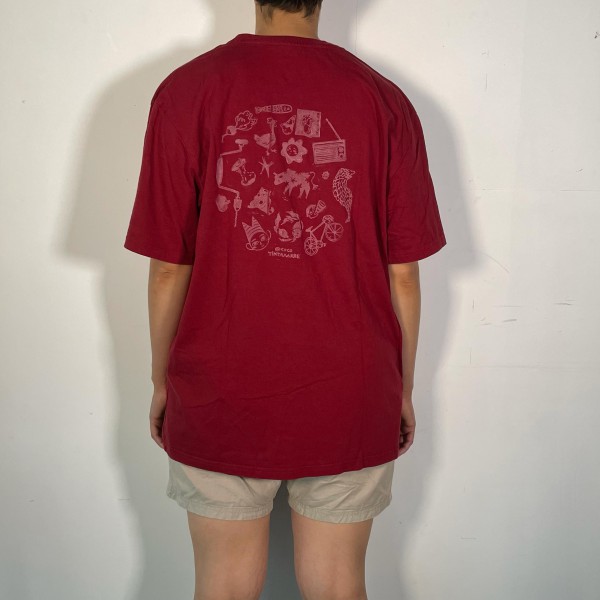 🔴 Tee-shirt rouge, impression au dos 🔴
